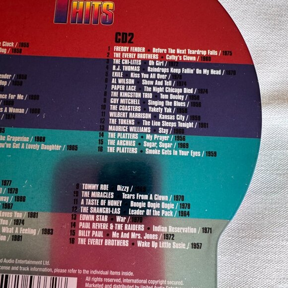 United Audio Entertainment Embossed Tin - 3 CD Set - #1 Pop Hits - 48 Tracks - Picture 6 of 9